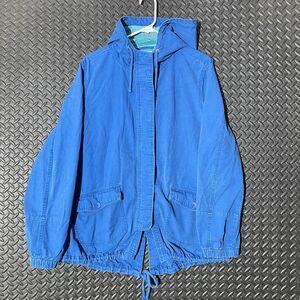 Mossimo Supply co. Blue Button Front Casual Hooded Jacket‎ Women's Size XL